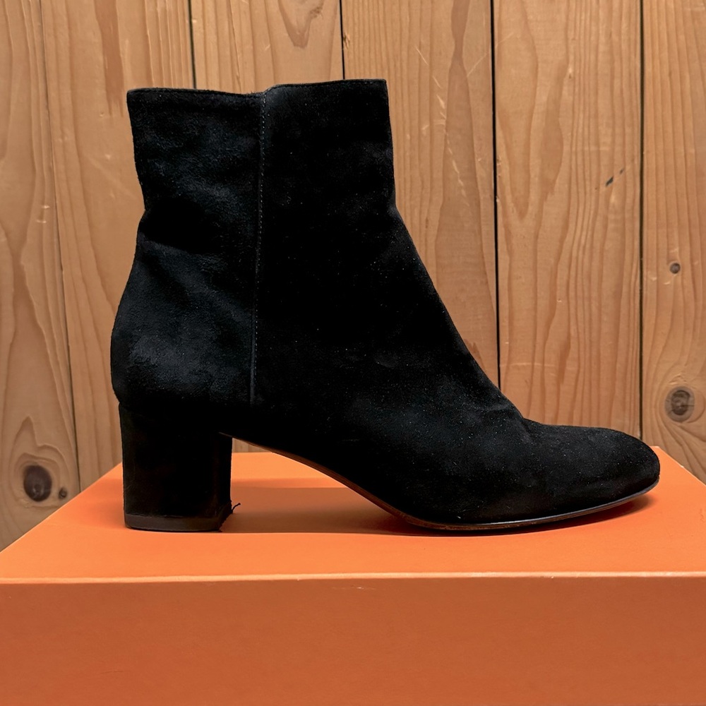 Agl black suede boots size 38.5